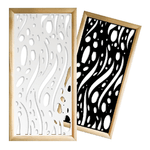 MISTRAL - Moduli Decorativi in Legno e PVC bianco / 48x48 cm