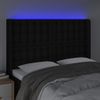 vidaXL-Testiera-a-LED-Nera-147x16x118-128-cm-in-Tessuto