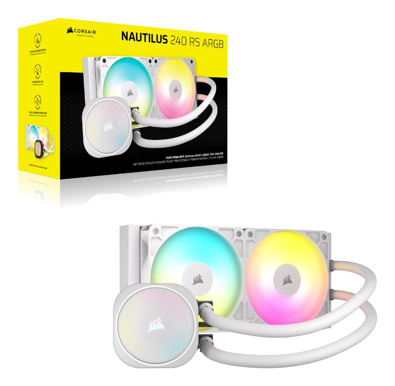 Corsair-NAUTILUS-240-RS-ARGB-Liquid-Processore-Raffreddatore-di-liquidi-tutto-in-uno-Bianco-1-pz--Corsair-NAUTILUS-240-R