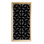 LABYRINTH M - Moduli Decorativi in Legno e PVC nero / 73x73 cm