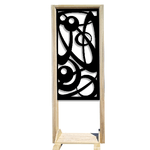 INTERSTELLAR - Separè - Paravento modulabile - 70x190cm - in Legno e PVC Nero