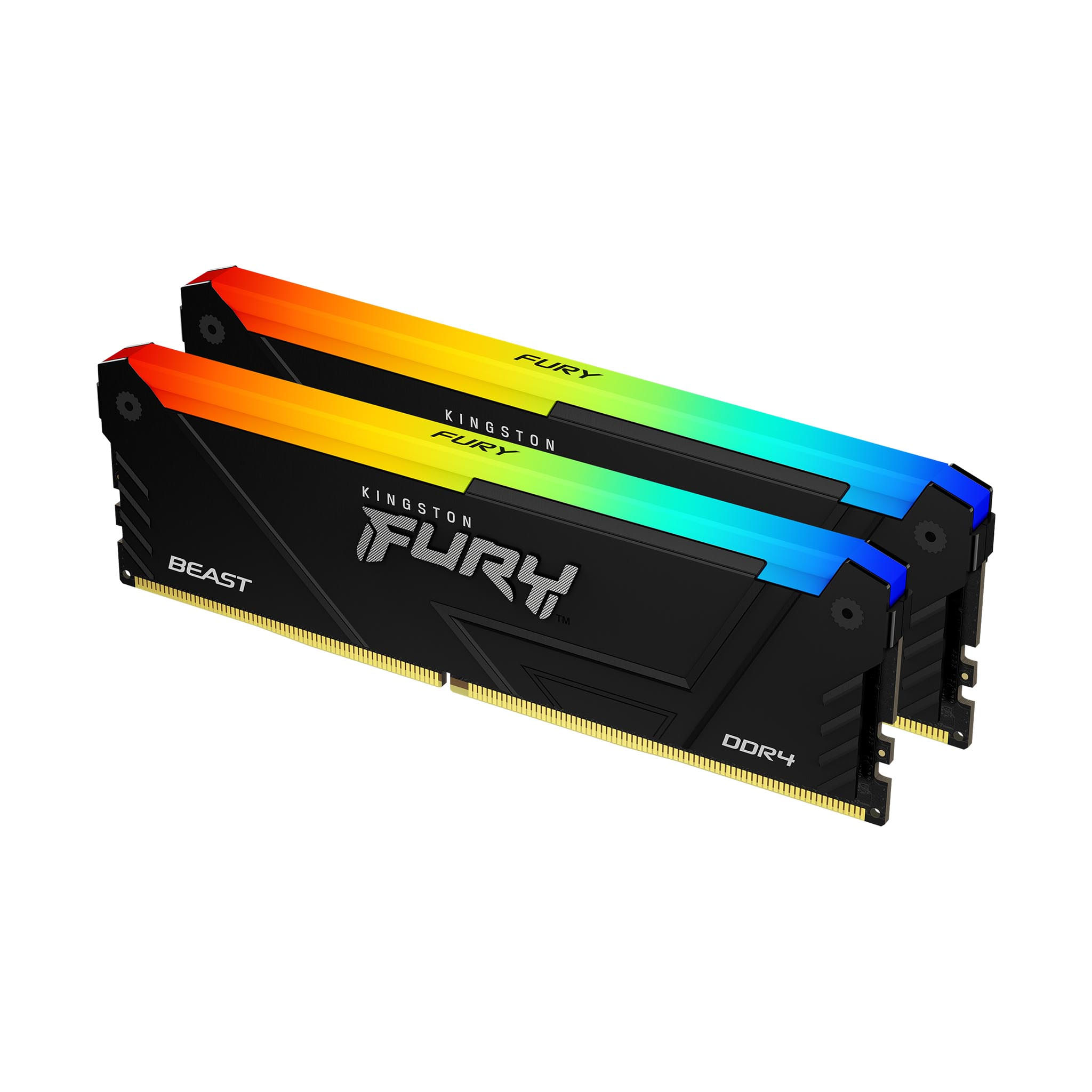 Kingston Technology FURY 32GB 3200MT/s DDR4 CL16 DIMM [Kit da 2] 1Gx8 Beast RGB (32GB DDR4-3200MT/S CL16 - DIMM [KIT OF