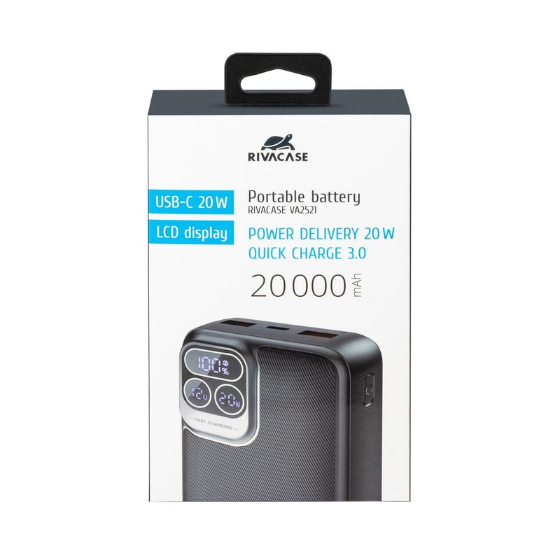 RIVACASE-Powerbank-VA2521-20000mAh-QC-PD-LCD-20W