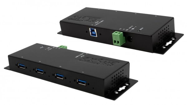 EXSYS EX-1184HMVS-2 hub di interfaccia USB 3.2 Gen 1 (3.1 Gen 1) Type-A 5000 Mbit/s Nero