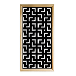 LABYRINTH L - Moduli Decorativi in Legno e PVC bianco / 98x98 cm