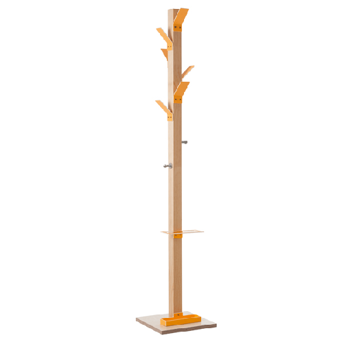 PAPERFLOW Appendiabiti a 6 posti legno/arancio EasyCloth