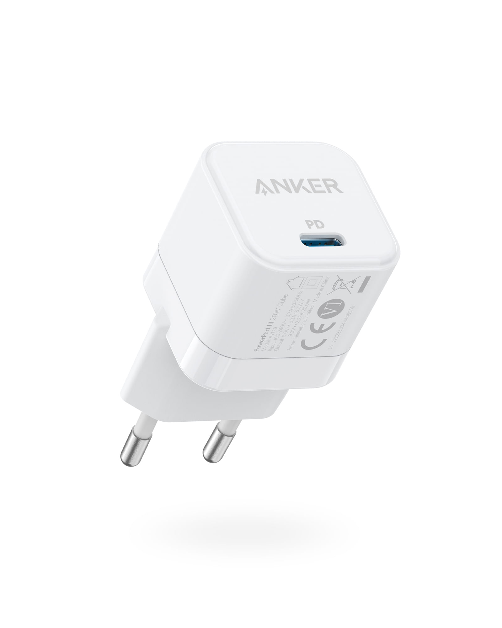 Anker PowerPort III Universale Bianco AC Ricarica rapida Interno