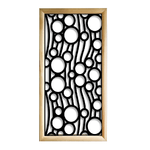 BOLLE - Moduli Decorativi in Legno e PVC bianco / 98x98 cm