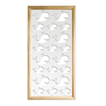 WHALE - Moduli Decorativi in Legno e PVC nero / 98x98 cm