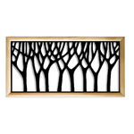 BOSCO - Moduli Decorativi in Legno e PVC bianco / 47x94 cm