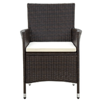 vidaXL-Sedie-da-Giardino-4-pz-con-Cuscini-in-Polyrattan-Marrone