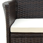 vidaXL-Sedie-da-Giardino-4-pz-con-Cuscini-in-Polyrattan-Marrone