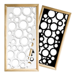 CIRCLE - Moduli Decorativi in Legno e PVC bianco / 47x94 cm