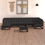 vidaXL-Set-Divani-da-Giardino-8-pz-con-Cuscini-Legno-Massello-di-Pino