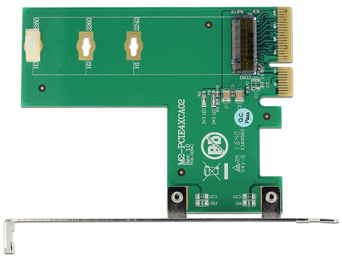 DeLOCK-PCI-Express-x4-Card->-1-x-internal-NVMe-M.2-Key-M---Speicher-Controller---1-Sender-Kanal---M.2-Card---PCIe-3.0-x4