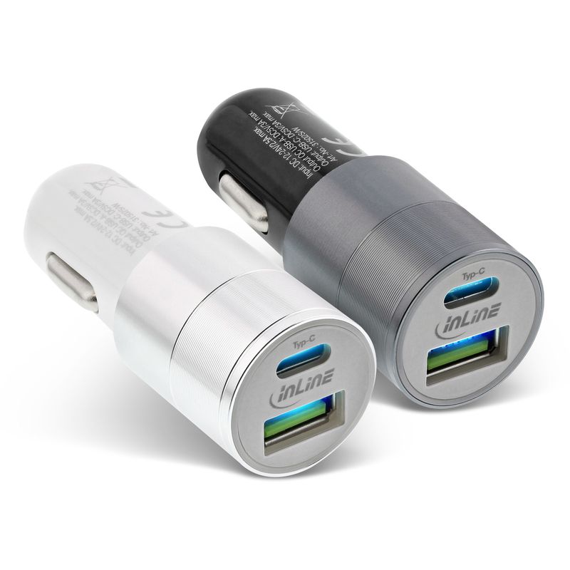 Adattatore-di-alimentazione-per-auto-USB-Quick-Charge-3.0---da-12-24-V-CC-a-5-V-CC-3-A---USB-A-USB-C