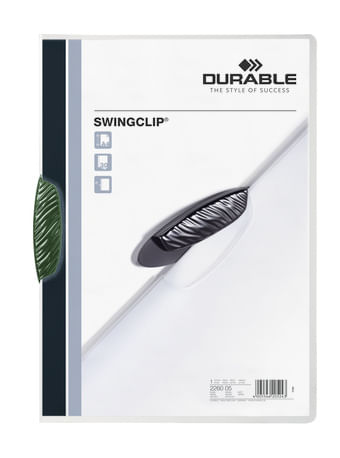 Durable Swingclip cartellina con fermafoglio Polipropilene (PP) Verde