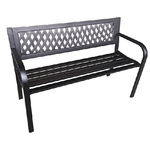 Garden Friend Panca da giardino Boulevard  - 75 x 50 x 120 cm - acciaio/ABS - nero - Garden Friend