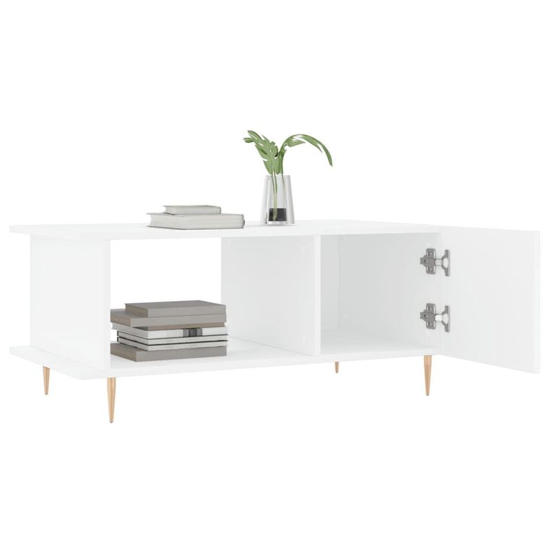 vidaXL-Tavolino-da-Salotto-Bianco-90x50x40-cm-in-Legno-Multistrato