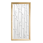 BAMBU - Moduli Decorativi in Legno e PVC bianco / 73x148 cm