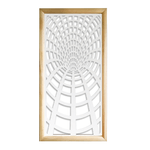 BLACKHOLE - Moduli Decorativi in Legno e PVC nero / 47x94 cm