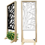 ALBERI - Separè  - Paravento modulabile - 70x190cm - in Legno e PVC nero