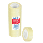 Pacchetto DOHE di 8 nastri adesivi in ​​polipropilene trasparenti 19mm x 33m