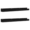 vidaXL-Mensole-da-Parete-2pz-Nero-110x12x9cm-in-Legno-Massello-di-Pino
