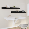 vidaXL-Mensole-da-Parete-2pz-Nero-110x12x9cm-in-Legno-Massello-di-Pino