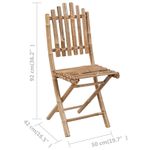 vidaXL-Sedie-da-Giardino-Pieghevoli-2-pz-con-Cuscini-in-Bambu