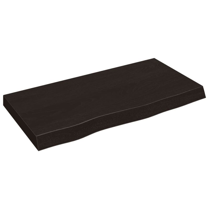 vidaXL-Ripiano-Muro-Grigio-Scuro-80x40x6-cm-Massello-Rovere-Trattato