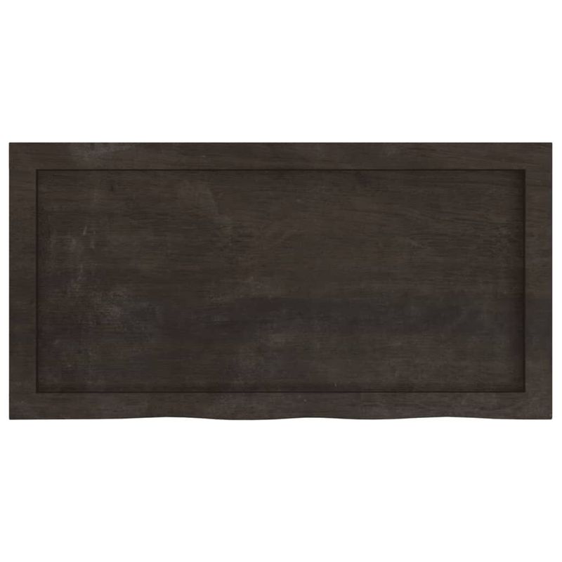 vidaXL-Ripiano-Muro-Grigio-Scuro-80x40x6-cm-Massello-Rovere-Trattato
