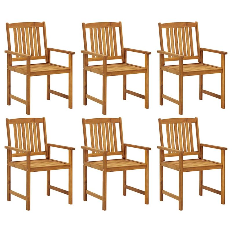 vidaXL-Sedie-da-Giardino-con-Cuscini-8-pz-in-Legno-Massello-di-Acacia