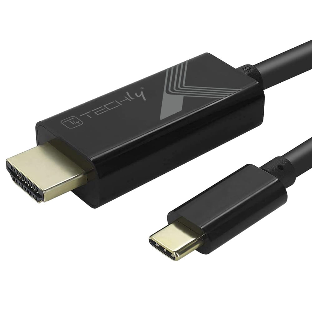 Techly Cavo Adattatore USB-C Maschio a HDMI 2.0 4K Maschio 2m Nero
