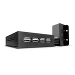 Lindy 42681 moltiplicatore di rete Ricevitore e trasmettitore di rete Nero (USB 2.0 Cat.5 Extender 50m, - Power over RJ4