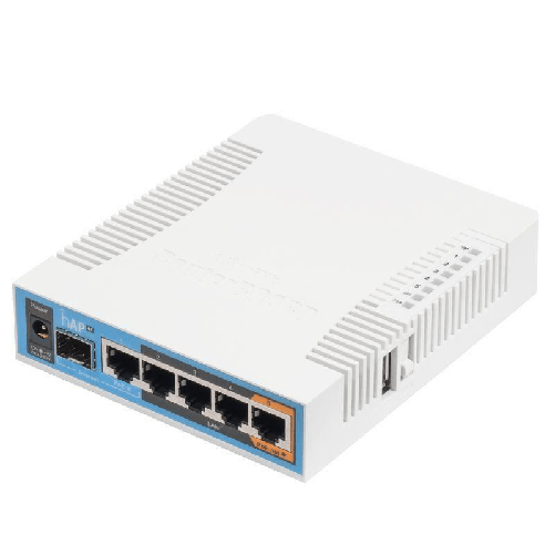 MikroTik hAP ac | WiFi Router | RB962UiGS-5HacT2HnT, Dual Band, 5x RJ45 1000Mb/s, 1x SFP, 1x PoE