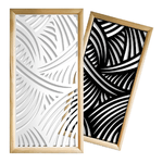 FASCE - Moduli Decorativi in Legno e PVC bianco / 98x98 cm