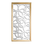 CERCHI SMALL - Moduli Decorativi in Legno e PVC nero / 48x48 cm