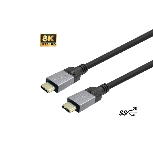 Vivolink-PROUSBCMM1-cavo-USB-1-m-USB-3.2-Gen-2--3.1-Gen-2--USB-C-Nero--USB-C-to-USB-C-Cable-1m---Supports-20-Gbps-data--