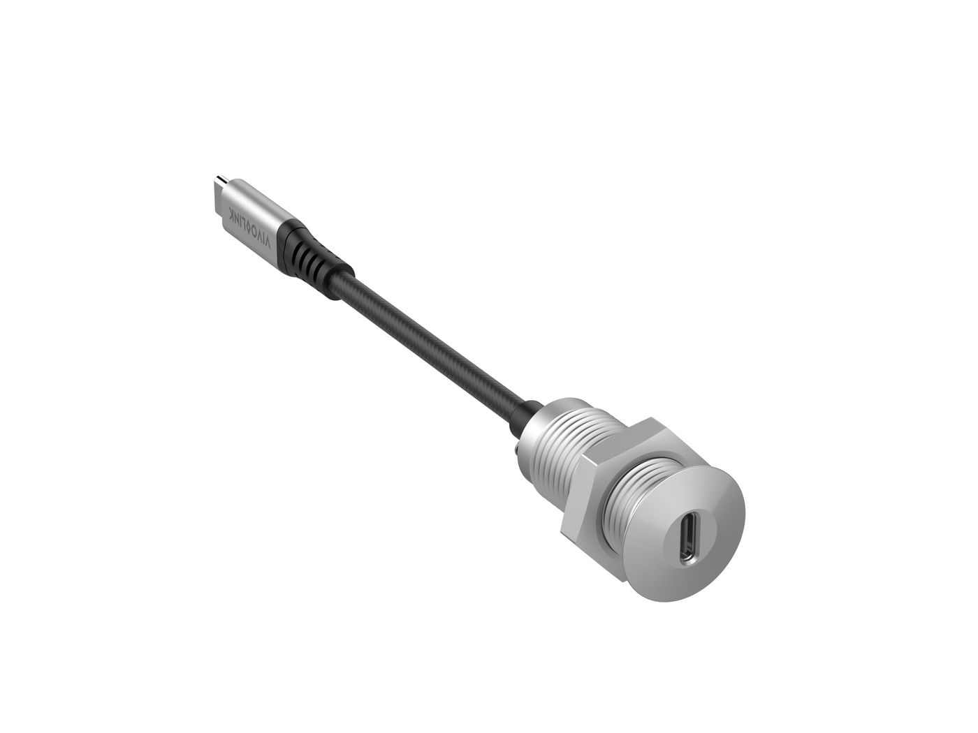 Vivolink PROUSBCMF0.3SOCKET cavo USB 0,3 m USB 3.2 Gen 2 [3.1 Gen 2] USB C Grigio (USB-C Desk socket grey with - 0,3m ca