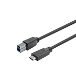 Vivolink PROUSBCBMM15 cavo USB 15 m USB 3.2 Gen 1 [3.1 Gen 1] USB C USB B Nero (USB-C male - B male Cable 15m - Black .