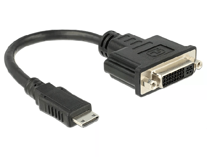 Adattatore-Hdmi-Mini-C-Maschio---Dvi-24-5-Femmina-20-Cm-Delock