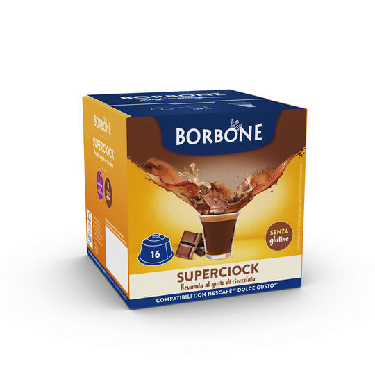 Caffè Borbone CIOCCOLATA CAFFÈ BORBONE SUPERCIOCK - 16 CAPSULE COMPATIBILI DOLCE GUSTO da 20g