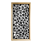 ATOM - Moduli Decorativi in Legno e PVC nero / 73x73 cm