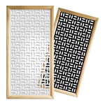 CHIPS - Moduli Decorativi in Legno e PVC bianco / 73x148 cm