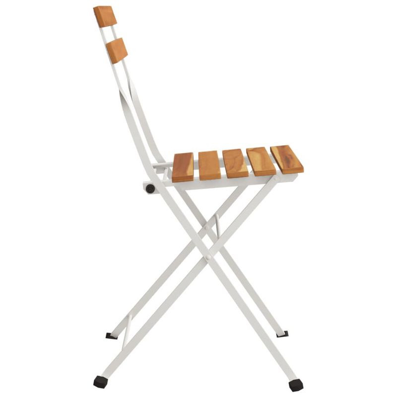Sedie-Pieghevoli-da-Bistro-6-pz-Legno-Massello-Acacia-e-Acciaio