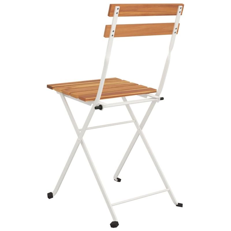 Sedie-Pieghevoli-da-Bistro-6-pz-Legno-Massello-Acacia-e-Acciaio