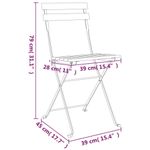 Sedie-Pieghevoli-da-Bistro-6-pz-Legno-Massello-Acacia-e-Acciaio