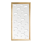 DOLPHIN - Moduli Decorativi in Legno e PVC nero / 73x148 cm