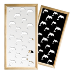 DOLPHIN - Moduli Decorativi in Legno e PVC nero / 47x94 cm